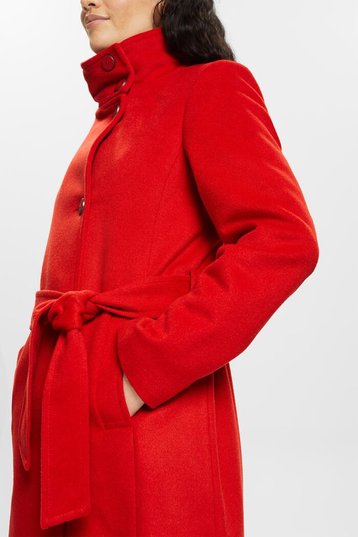 Reciclado: Abrigo en mezcla de lana con cachemira, RED, detail image number 1