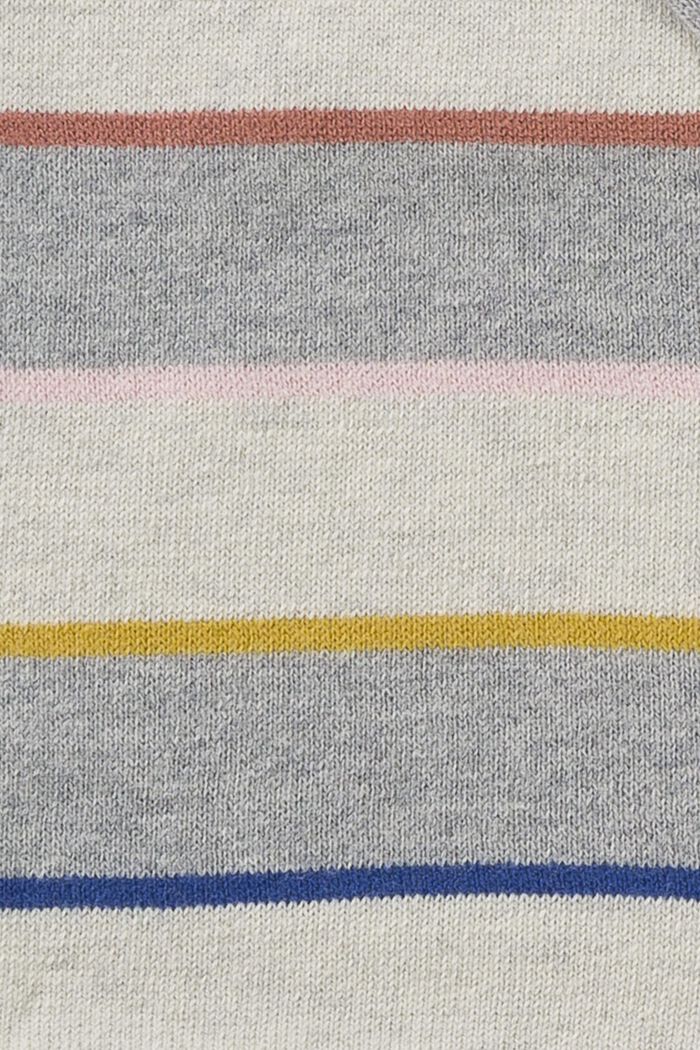 Bufanda de punto con diseño a rayas en mezcla de algodón, SILVER, detail image number 1