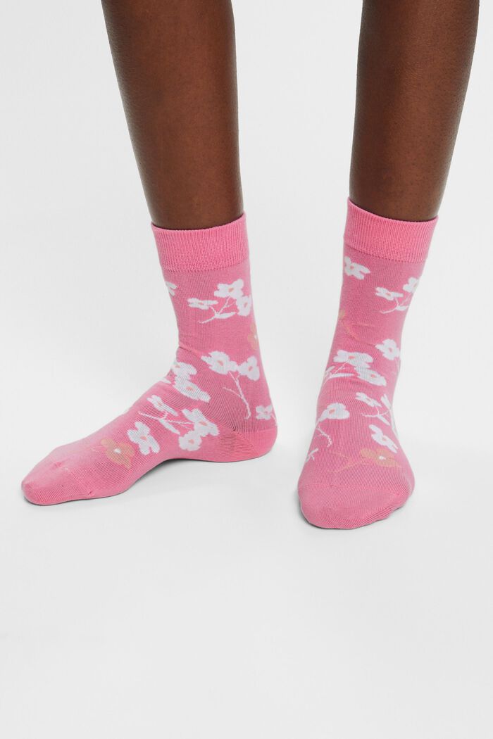 Pack de 2 calcetines de punto grueso estampados, ROSE/PINK, detail image number 2