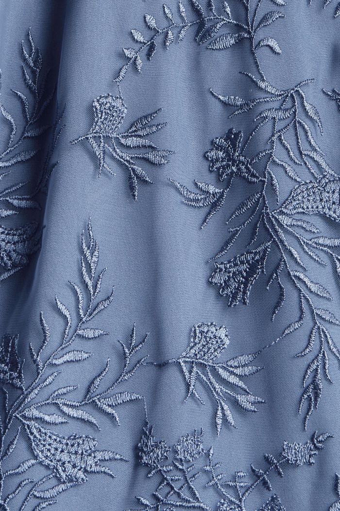 Vestido con bordado floral, GREY BLUE, detail image number 4
