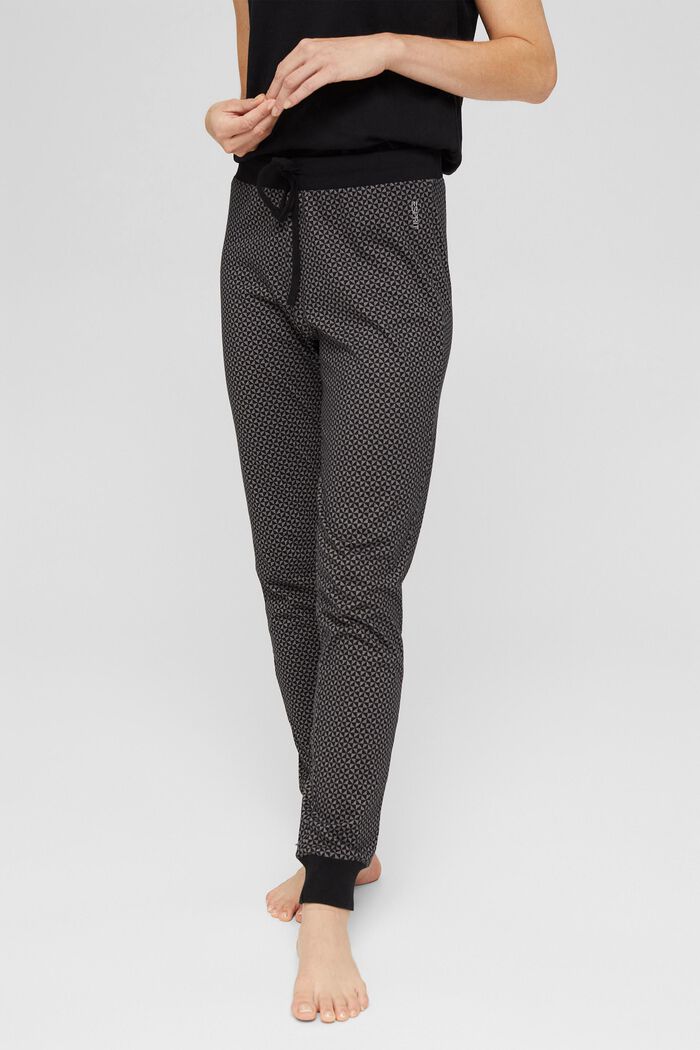 Pantalón de pijama de jersey en 100 % algodón ecológico, BLACK, detail image number 5
