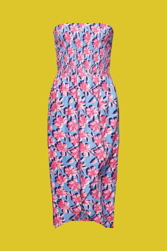 Vestido midi de tubo con fruncido, LENZING™ ECOVERO™, LIGHT BLUE LAVENDER, detail image number 5