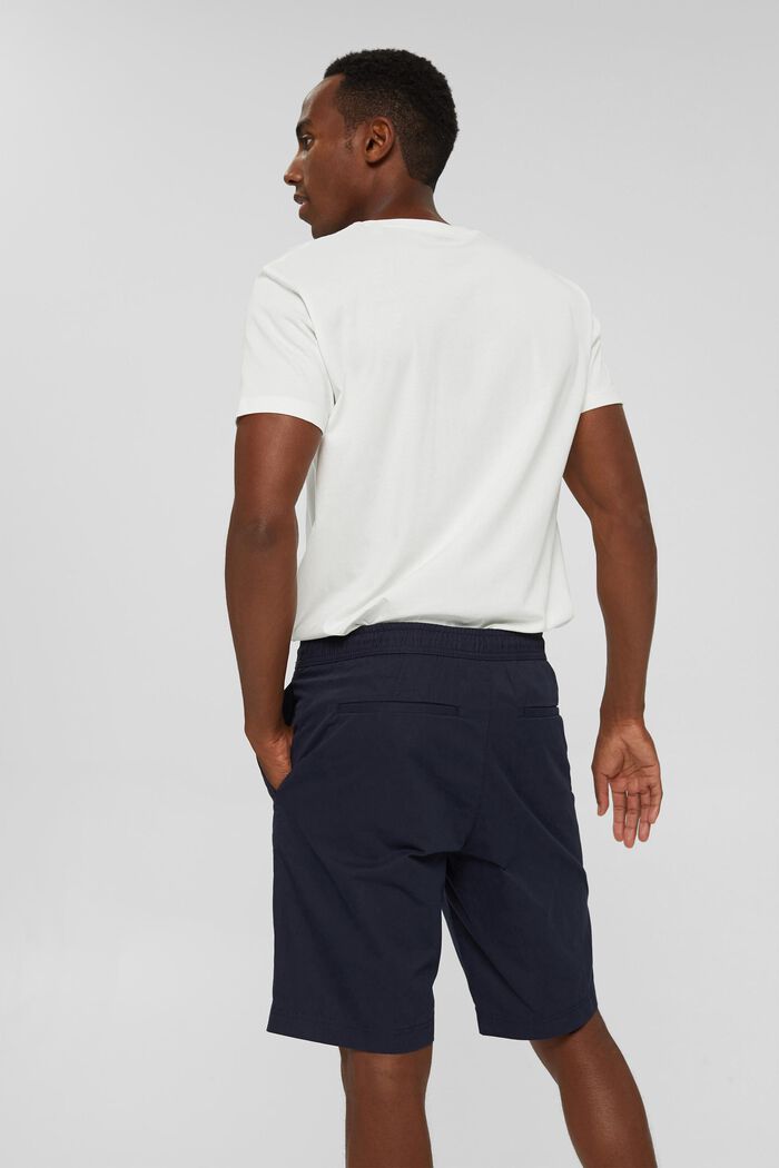 Shorts con cintura elástica, 100% algodón ecológico, NAVY, detail image number 3
