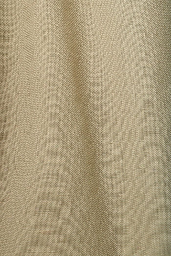 Pantalones en mezcla de algodón y lino, LIGHT GREEN, detail image number 4