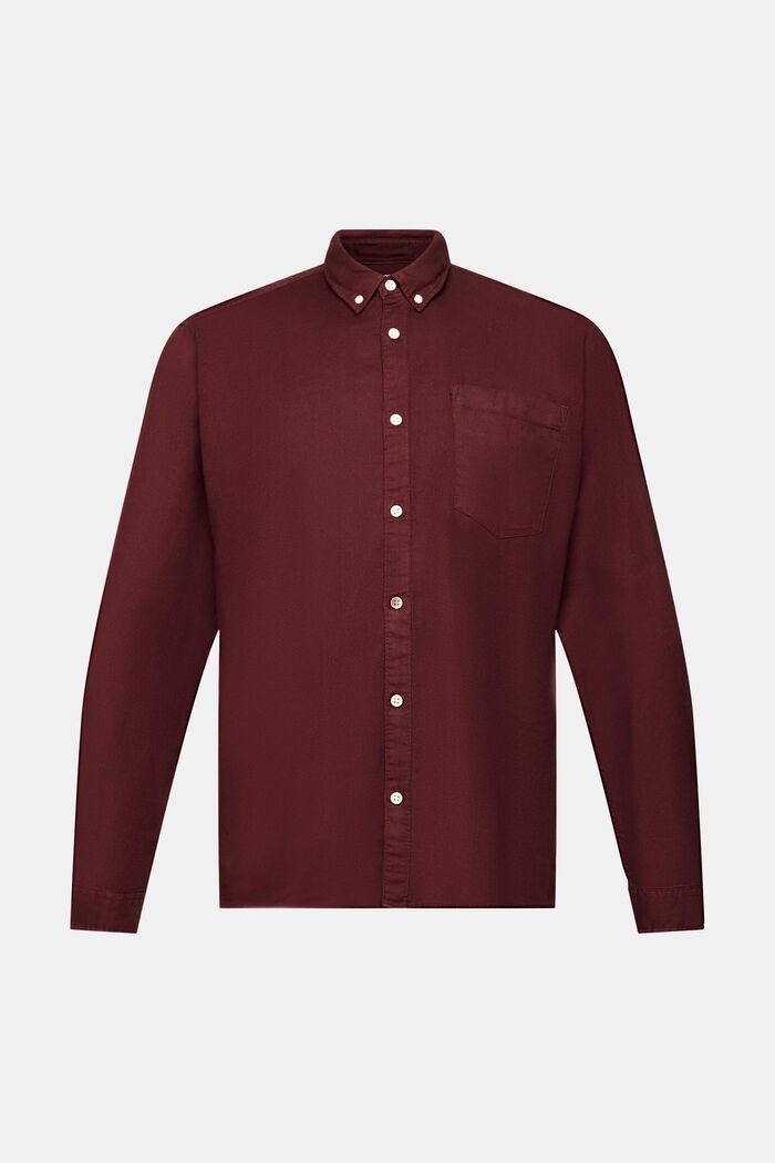 Camisa de algodón con botones, BORDEAUX RED, detail image number 6