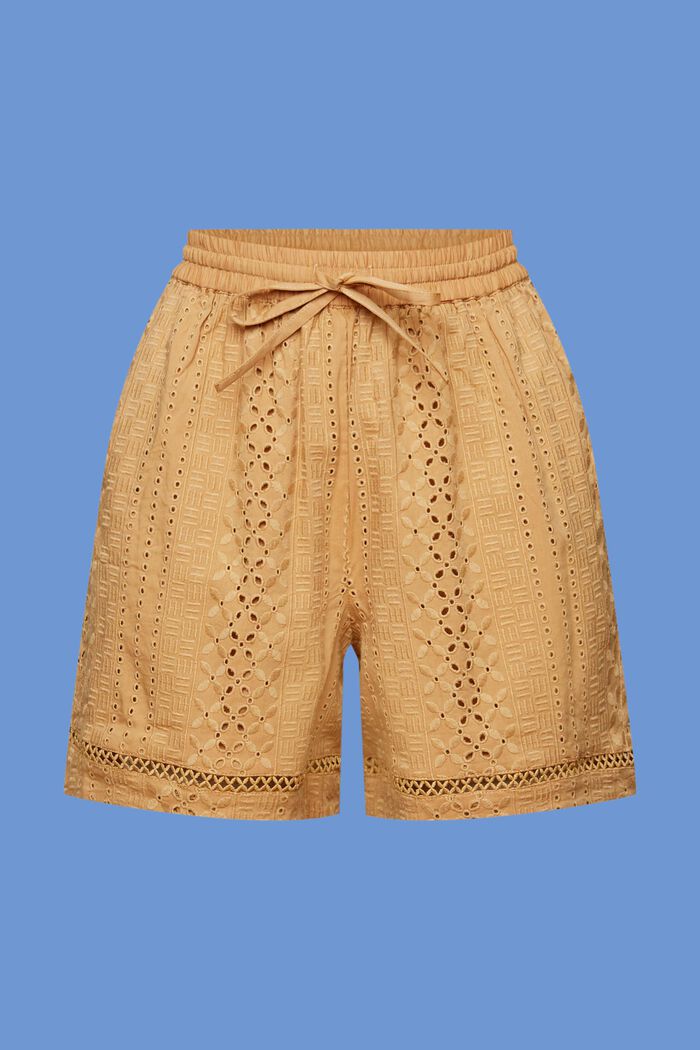 Pantalones cortos bordados, LENZING™ ECOVERO™, KHAKI BEIGE, detail image number 7