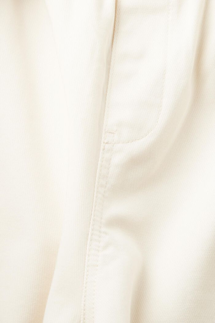 Pantalón corto de algodón puro con estampado en la espalda, CREAM BEIGE, detail image number 5
