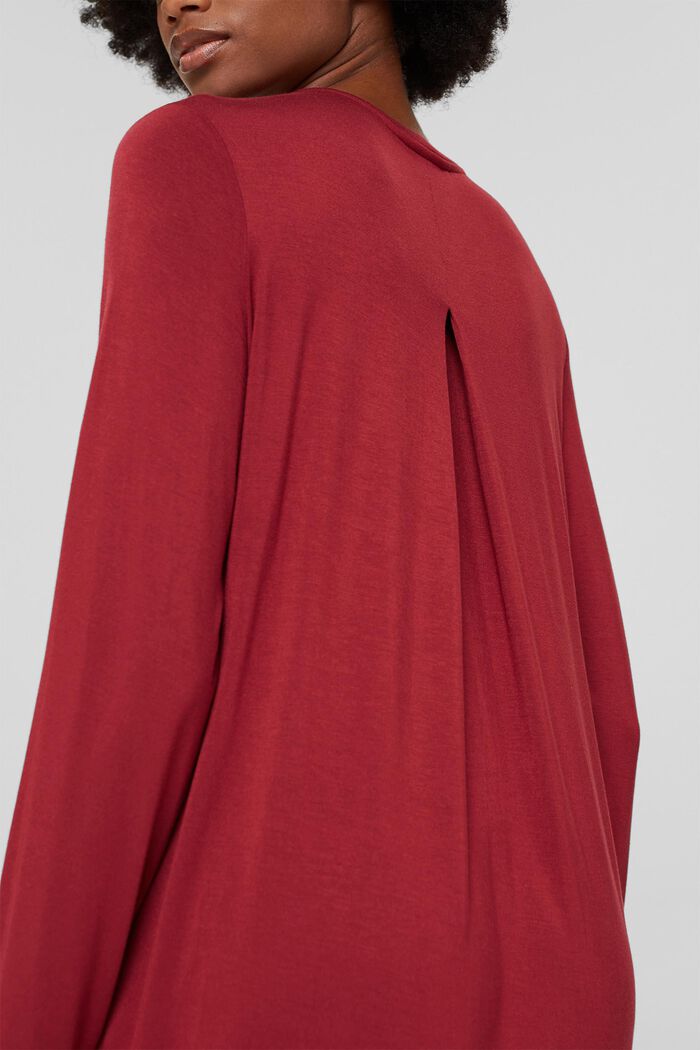Camisón de jersey en LENZING™ ECOVERO™, CHERRY RED, detail image number 8
