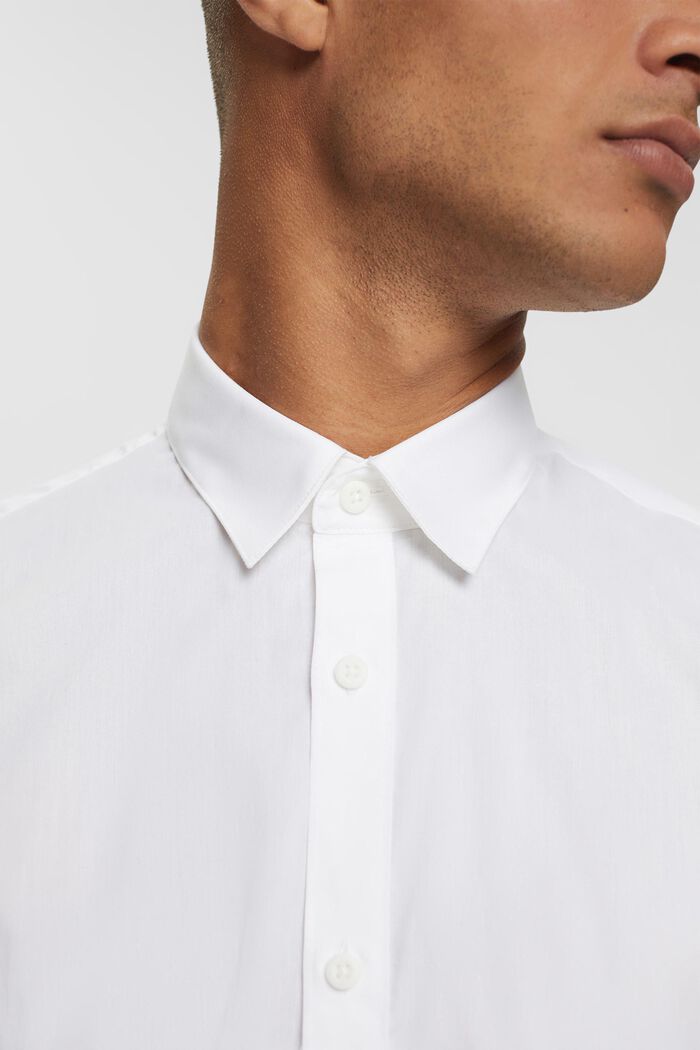 Camisa de algodón sostenible, WHITE, detail image number 0