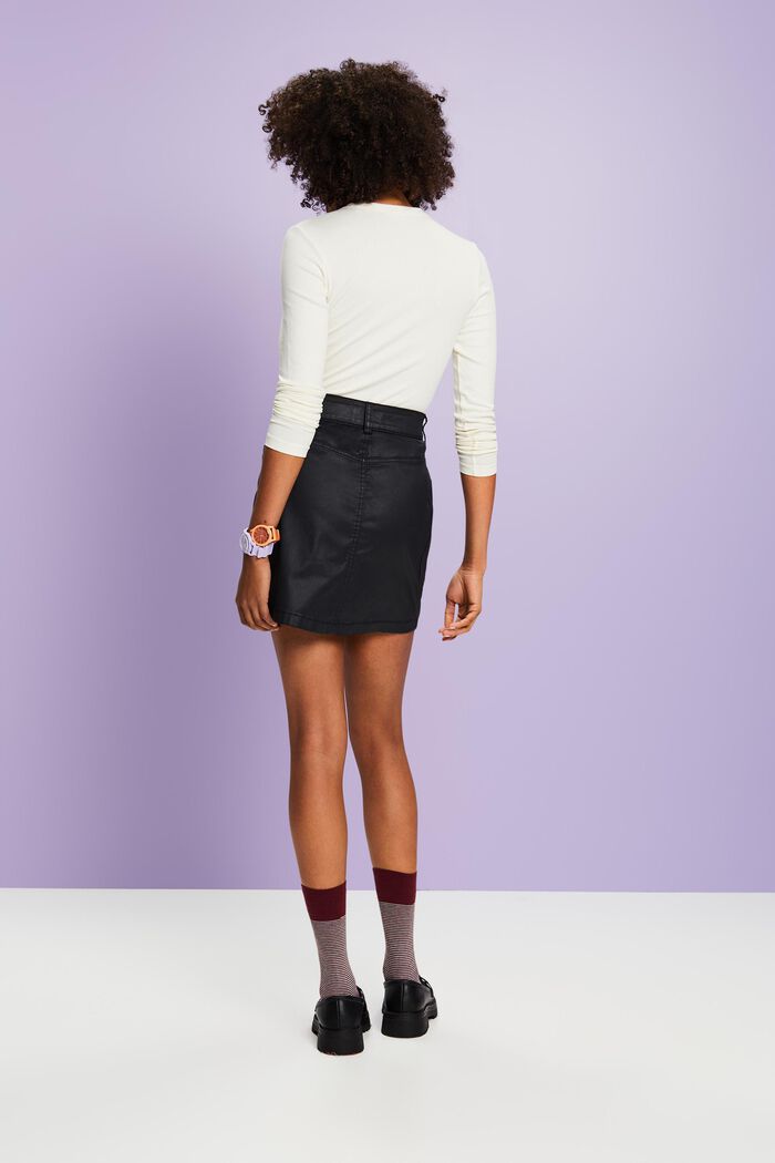 Minifalda con revestimiento, BLACK, detail image number 3