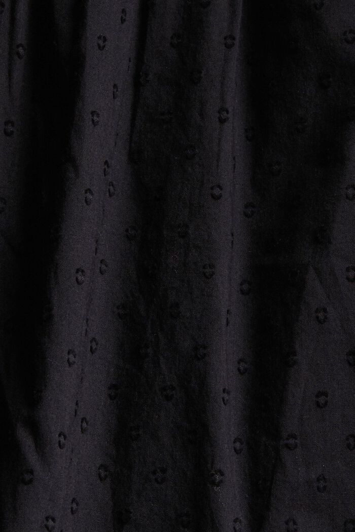 Blusa con textura dobby, 100% algodón, BLACK, detail image number 4