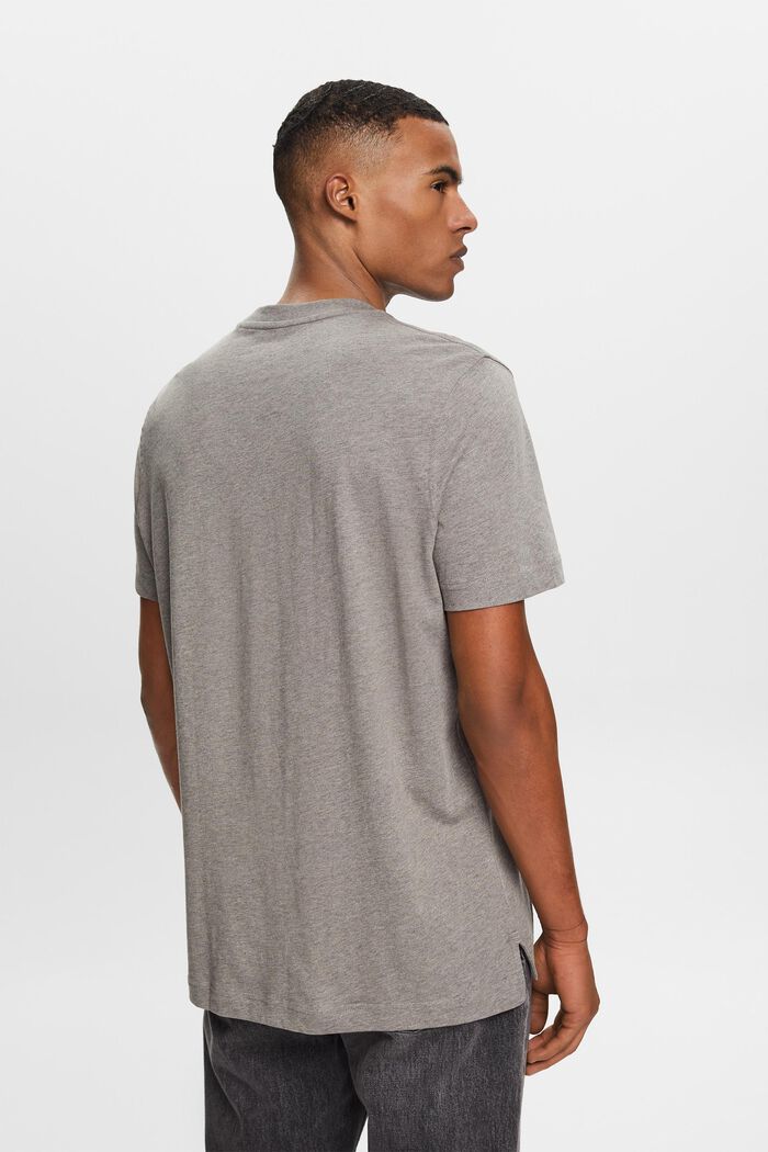 Camiseta de cuello redondo, 100% algodón, GUNMETAL, detail image number 3