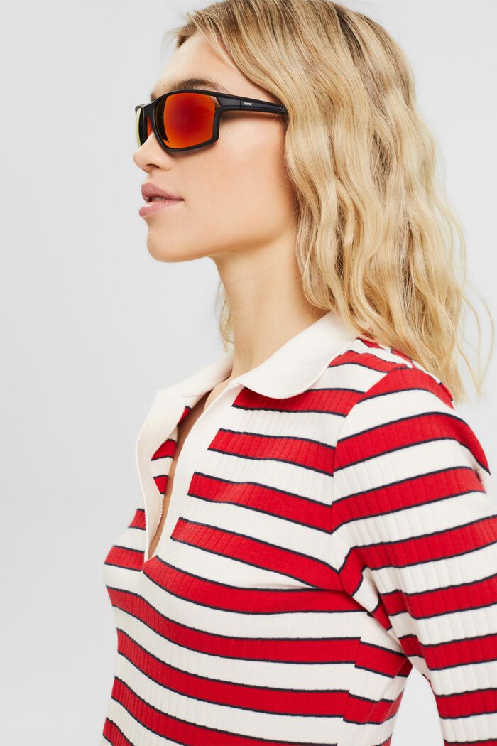 Gafas de sol deportivas con lentes de espejo, RED, detail image number 3