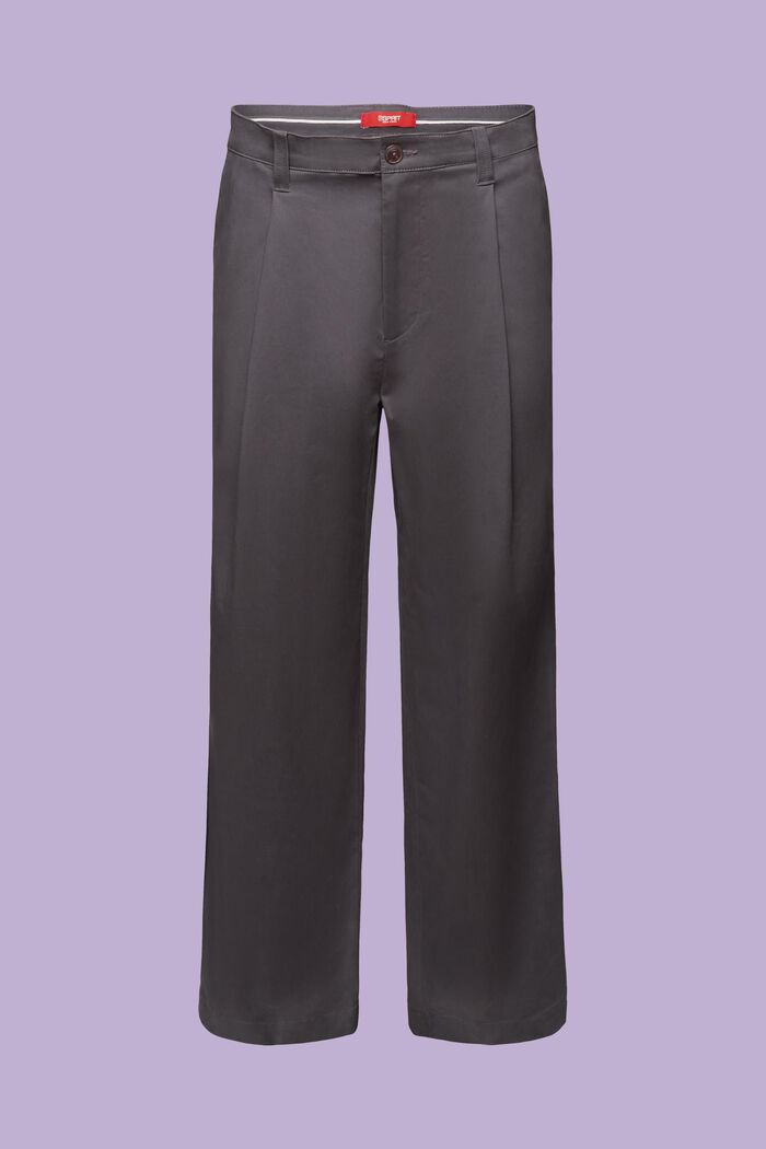 Pantalón chino de pernera amplia, DARK GREY, detail image number 7