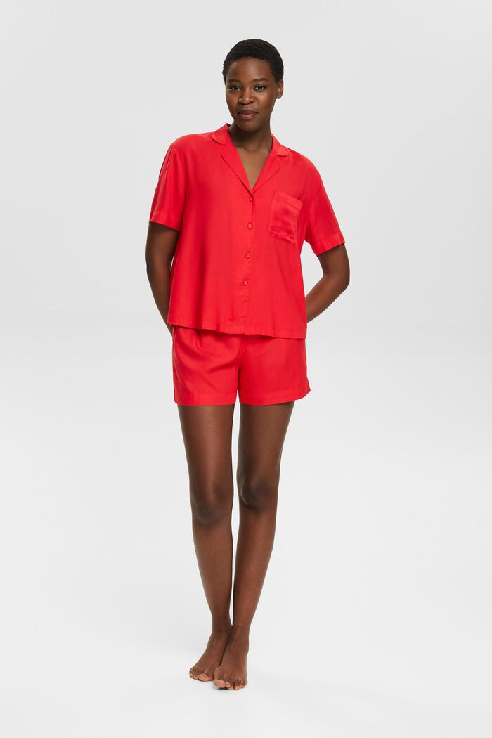 Pijama corto, RED, detail image number 1