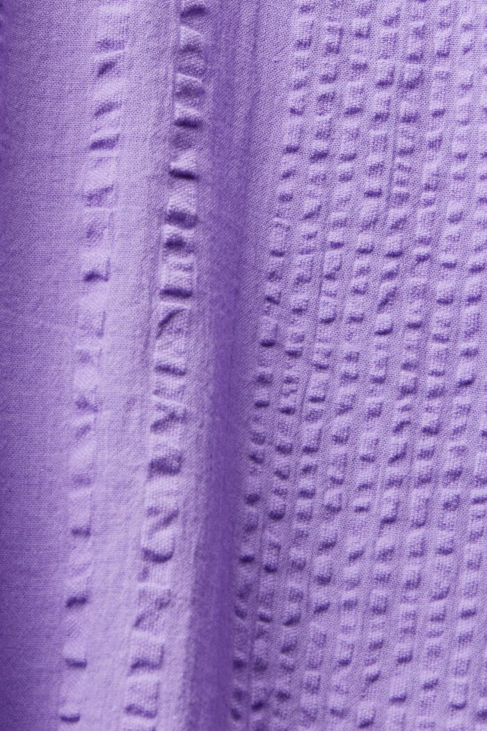 Vestido realizado en algodón con textura, PURPLE, detail image number 5