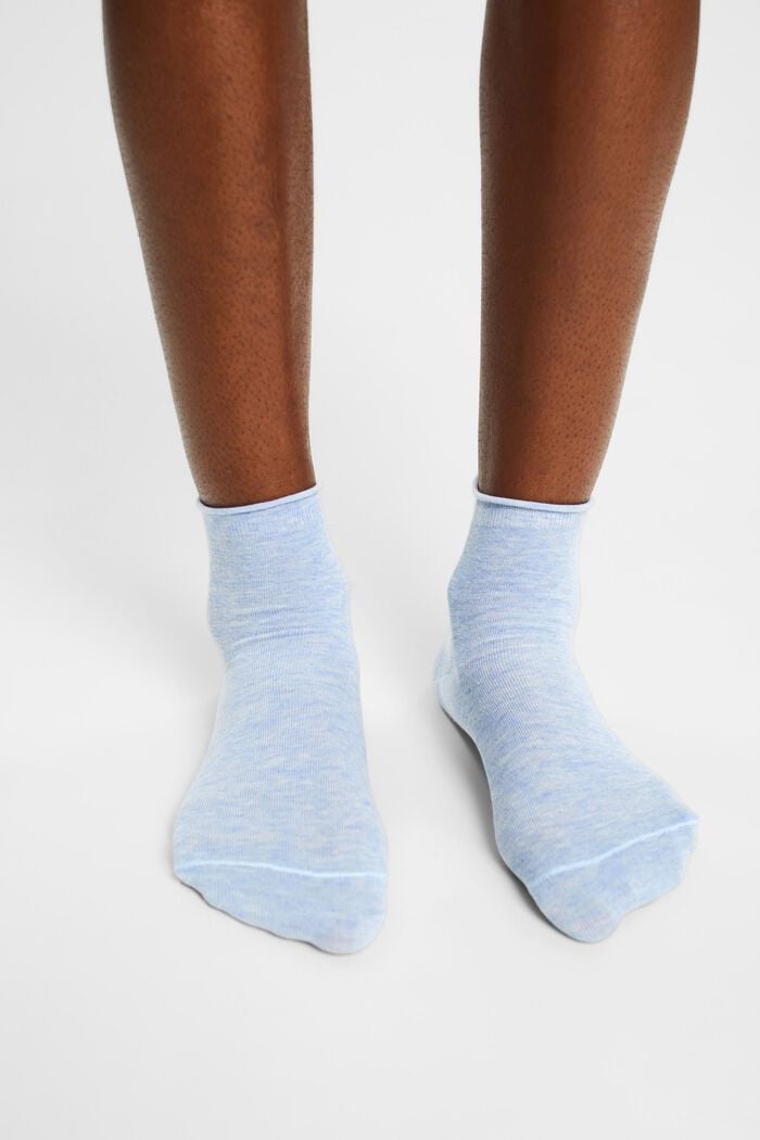 Pack de dos pares de calcetines cortos en mezcla de algodón ecológico