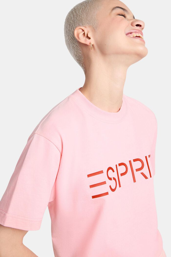Camiseta unisex en jersey de algodón con logotipo, LIGHT PINK, detail image number 3