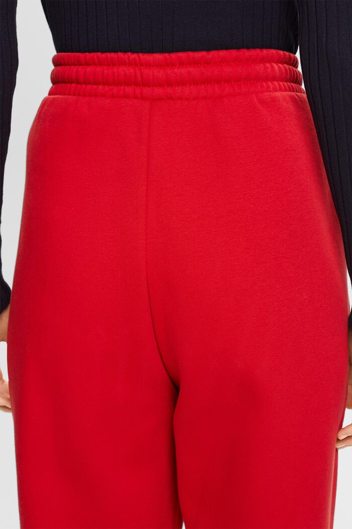 Pantalón deportivo de felpa con logotipo aplicado, DARK RED, detail image number 4
