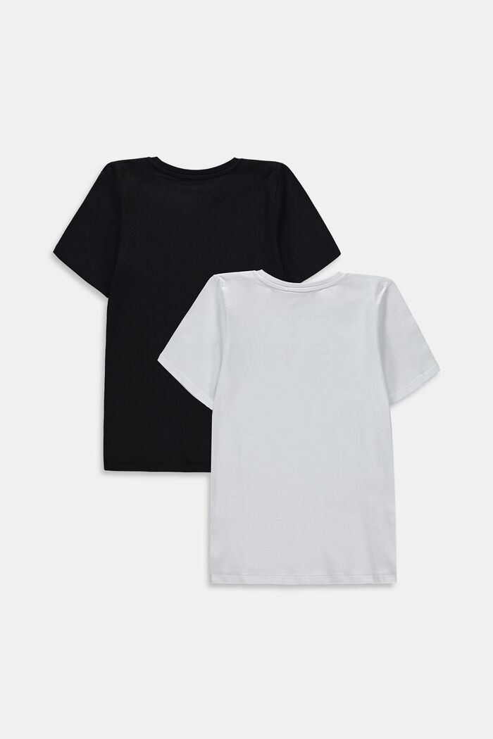 Pack de 2 camisetas con logotipo estampado, WHITE, detail image number 1