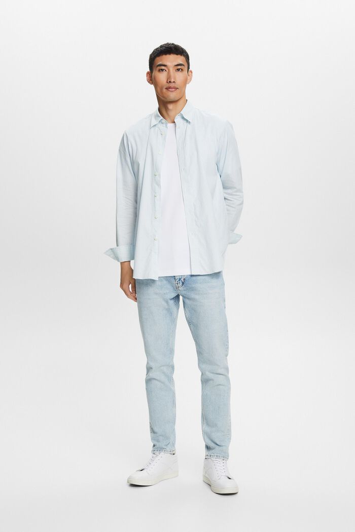 Camisa holgada de algodón con estampado, WHITE, detail image number 0