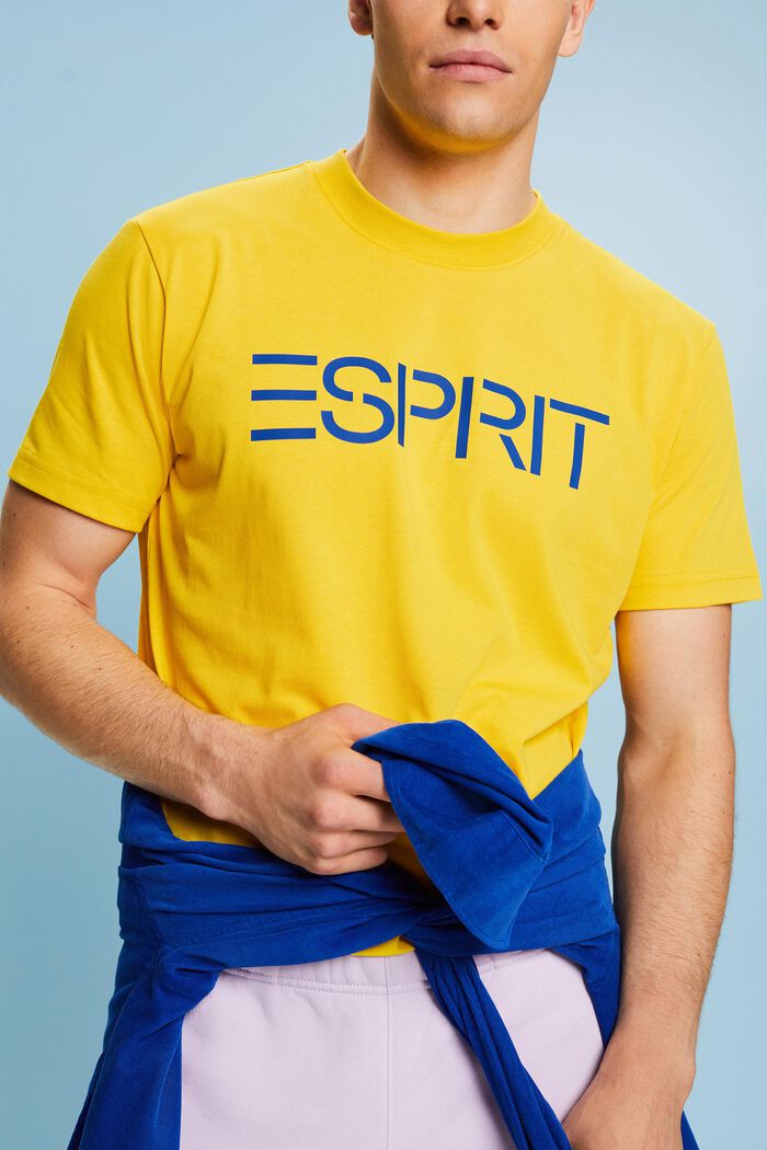 Camiseta unisex en jersey de algodón con logotipo, YELLOW, detail image number 2