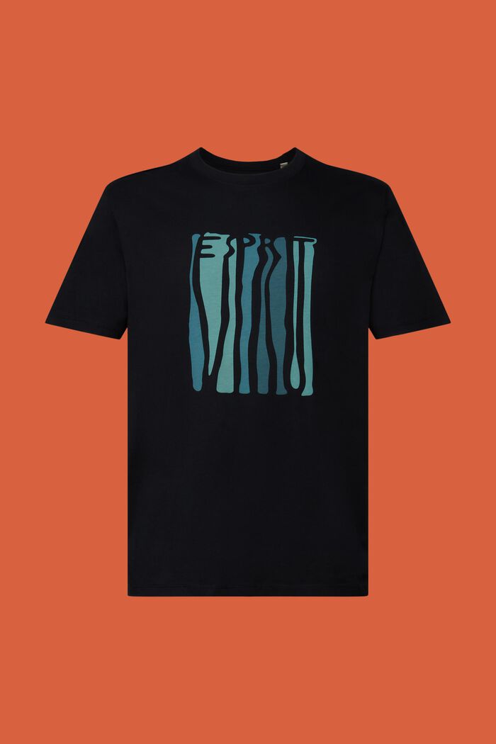 Camiseta de punto estampada, 100% algodón, BLACK, detail image number 5