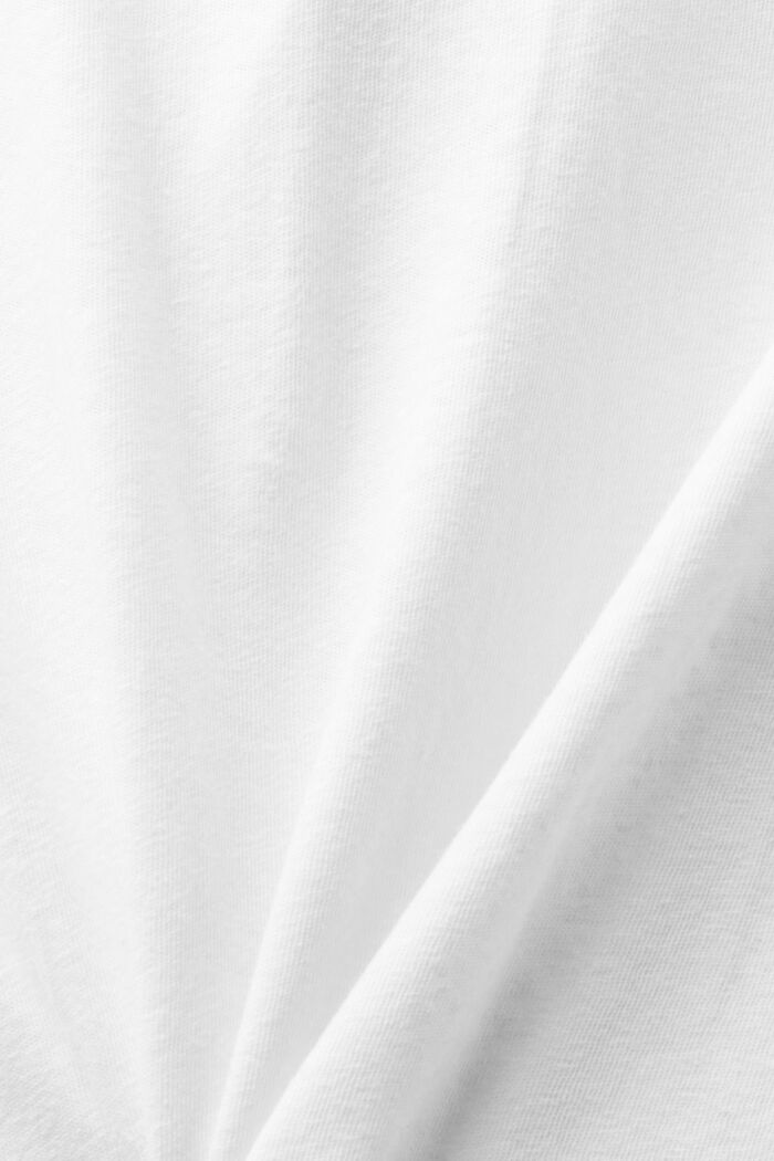 Polo de algodón y lino, OFF WHITE, detail image number 5