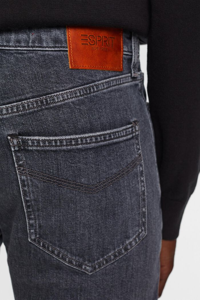 Jeans mid-rise straight fit, BLACK MEDIUM WASHED, detail image number 4