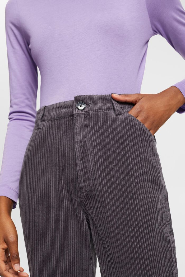 Pantalones de pana con pernera ancha, ANTHRACITE, detail image number 0