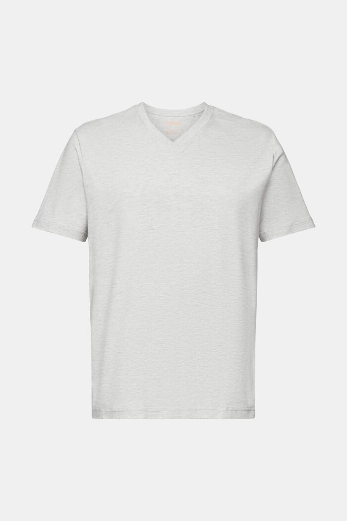 Camiseta mezcla algodón ecológico cuello pico, LIGHT GREY, detail image number 5