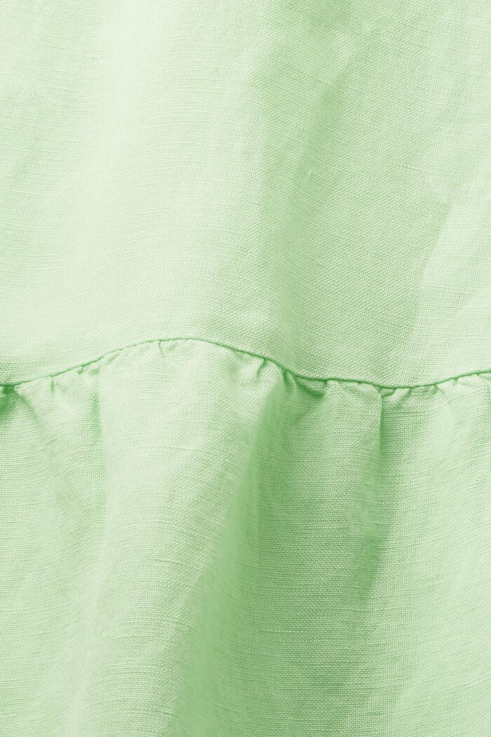 Blusa camisera de lino, CITRUS GREEN, detail image number 4