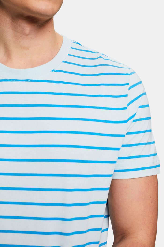 Camiseta a rayas en tejido jersey de algodón, PASTEL BLUE, detail image number 3