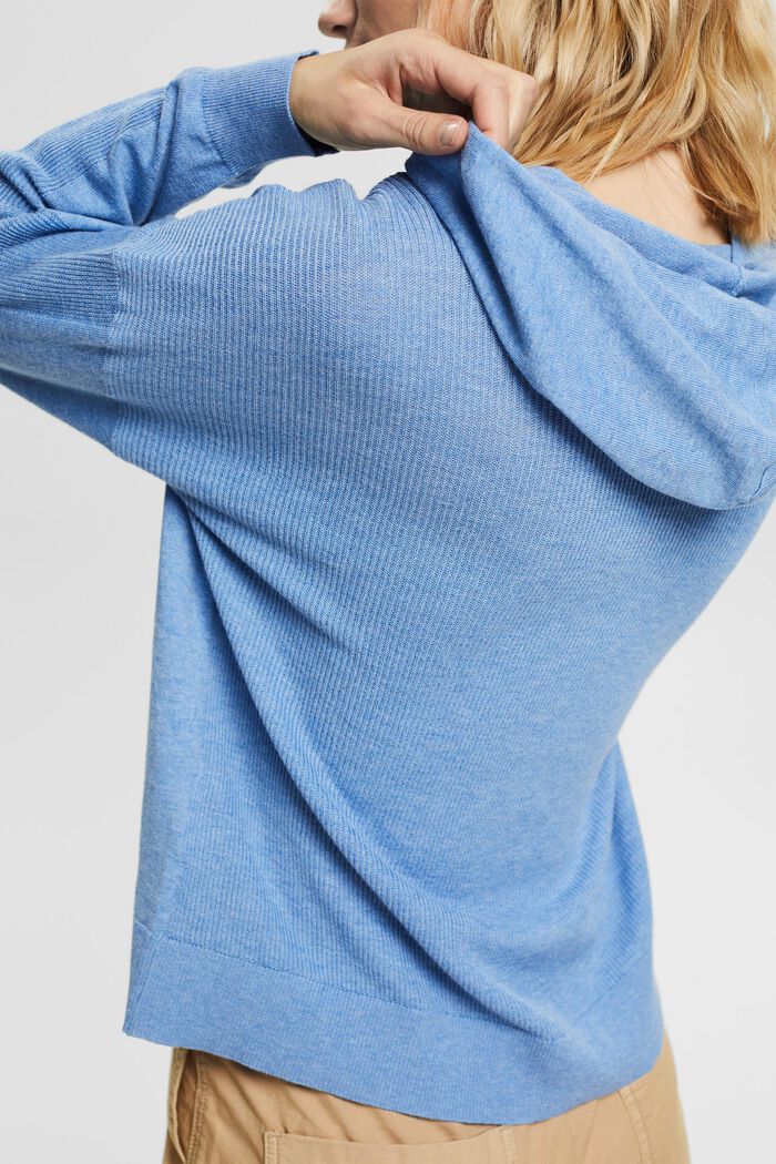 Jersey con capucha, 100% algodón, LIGHT BLUE LAVENDER, detail image number 2
