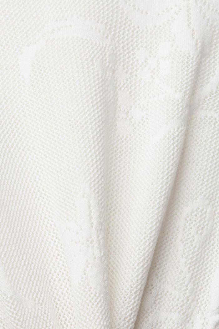 Jersey con estampado floral, OFF WHITE, detail image number 4