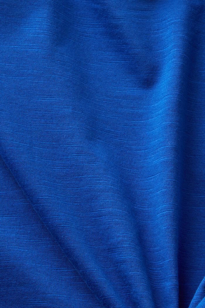Camiseta flameada con cuello redondo, BRIGHT BLUE, detail image number 5