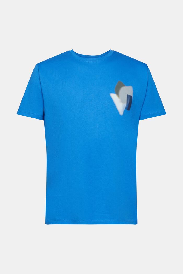 Camiseta con estampado en el pecho, BLUE, detail image number 2