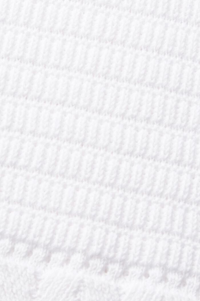 Jersey de manga corta con diseño de punto, WHITE, detail image number 4