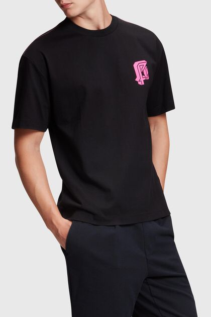 Camiseta de corte holgado con estampado neón