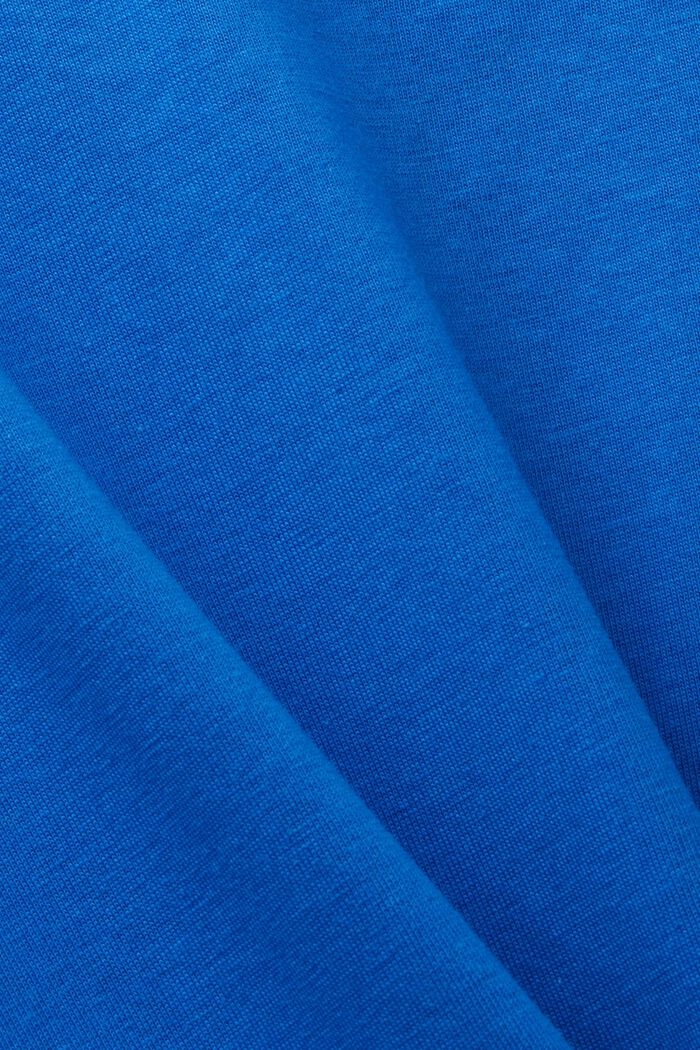 CURVY Camiseta con estampado frontal, 100% algodón, BRIGHT BLUE, detail image number 4