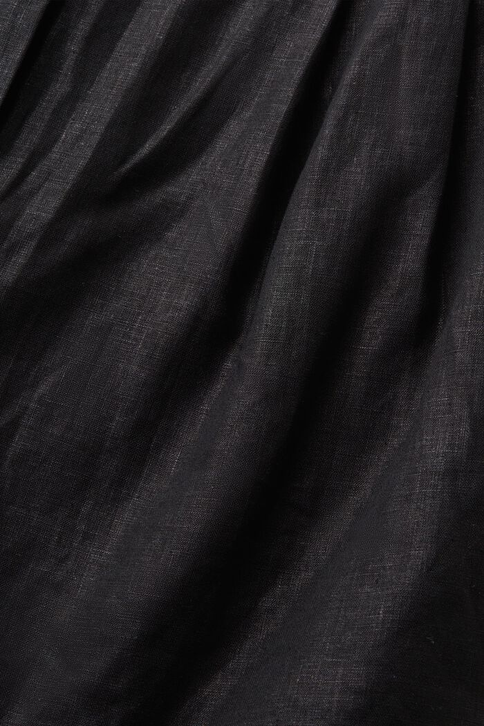 Minifalda metalizada de lino, BLACK, detail image number 5