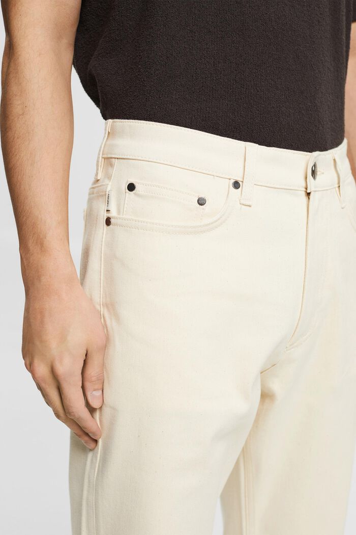 Pantalón zanahoria en algodón ecológico, OFF WHITE, detail image number 3