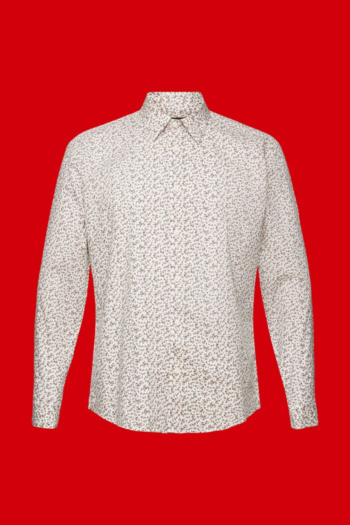 Camiseta ajustada de algodón con estampado, OFF WHITE, detail image number 5