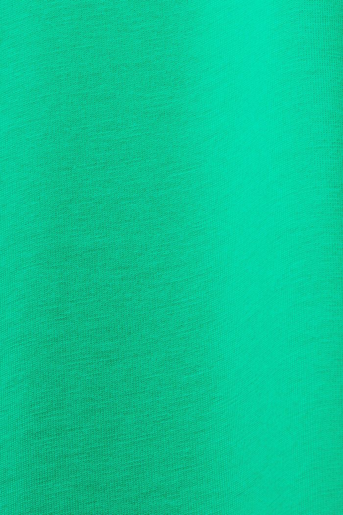 Camiseta de cuello redondo en tejido jersey de algodón Pima, GREEN, detail image number 6