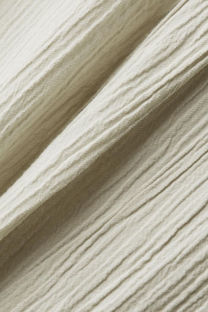 Blusa de algodón con textura, DUSTY GREEN, detail image number 6