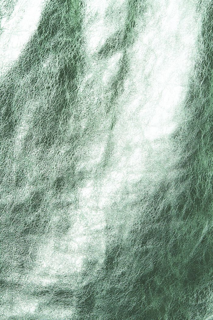Falda revestida de cuero metalizada, LIGHT AQUA GREEN, detail image number 6