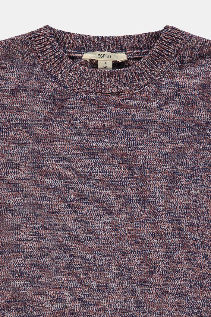 Jersey con mangas abullonadas en mezcla de algodón, MAUVE, detail image number 2