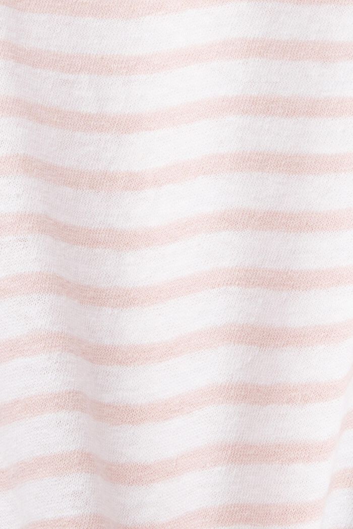Con lino: camiseta a rayas, LIGHT PINK, detail image number 4