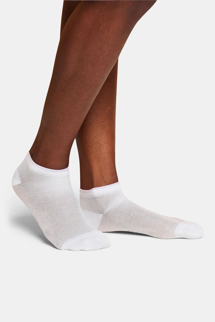 Pack de 2 pares de calcetines de malla para deportivas, algodón ecológico, WHITE, detail image number 1