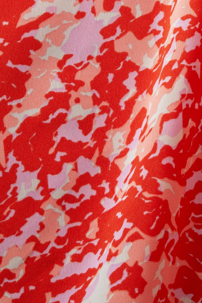 Blusa estampada en gasa de crepé, PASTEL ORANGE, detail image number 5